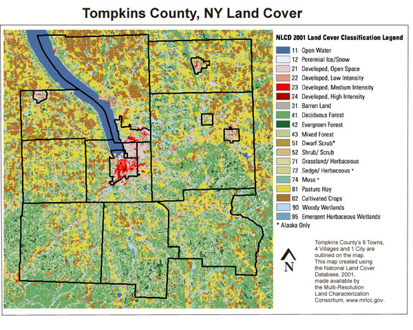 Tompkins County Map